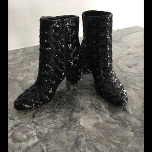 INC sequined boots